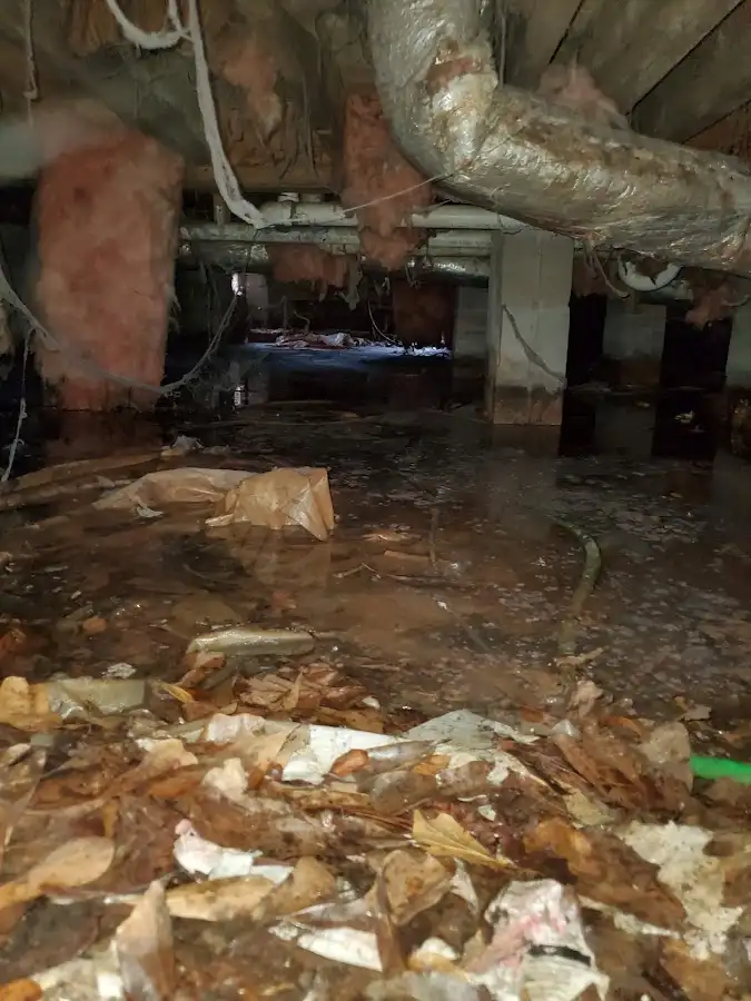 Crawl space flood assessment for Commercial Water Damage Restoration in Garland